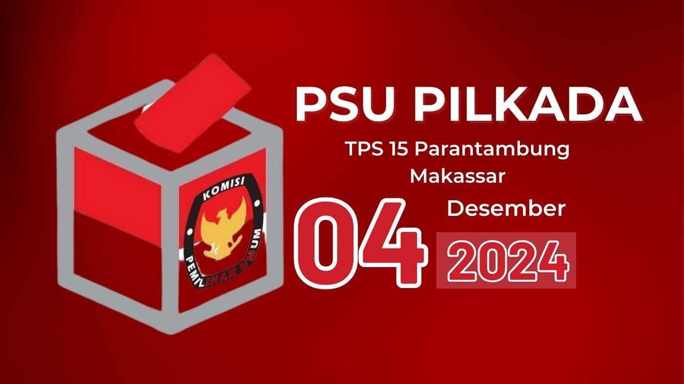 Komisi Pemilihan Umum (KPU) Kota Makassar, Sulawesi Selatan menjadwalkan pemungutan suara ulang (PSU) di tempat pemungutan suara 15 Kelurahan Parangtambung, Kecamatan Tamalate