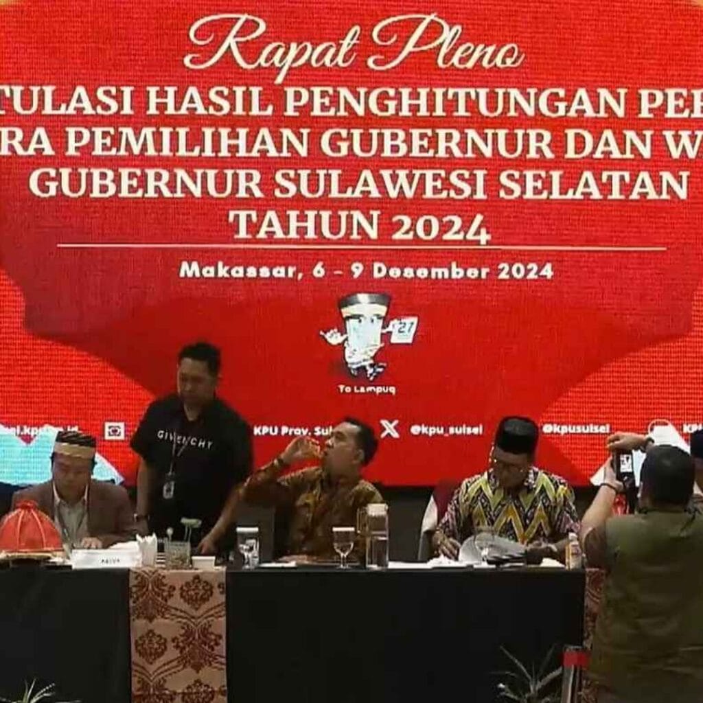 KPU Sulsel Berikan Waktu Tiga Hari bagi Paslon untuk Gugat Hasil Rekapitulasi ke MK