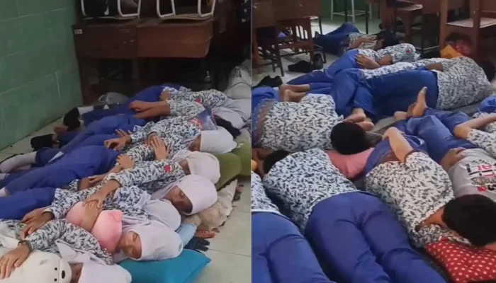 Agak Lain SMP Negeri 39 Surabaya Uji Coba Program Tidur Siang Tingkatkan Konsentrasi Siswa