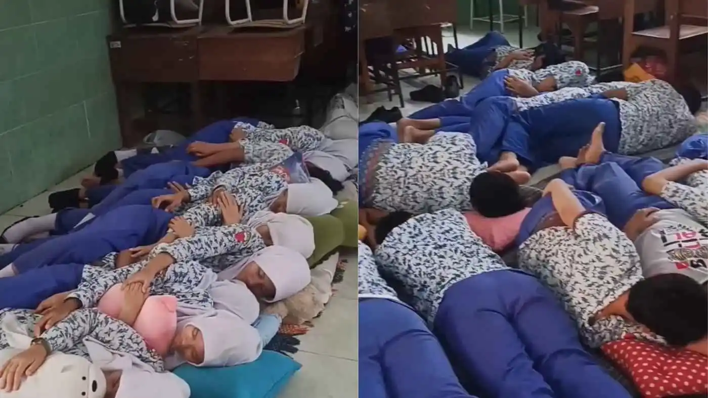 Agak Lain SMP Negeri 39 Surabaya Uji Coba Program Tidur Siang Tingkatkan Konsentrasi Siswa