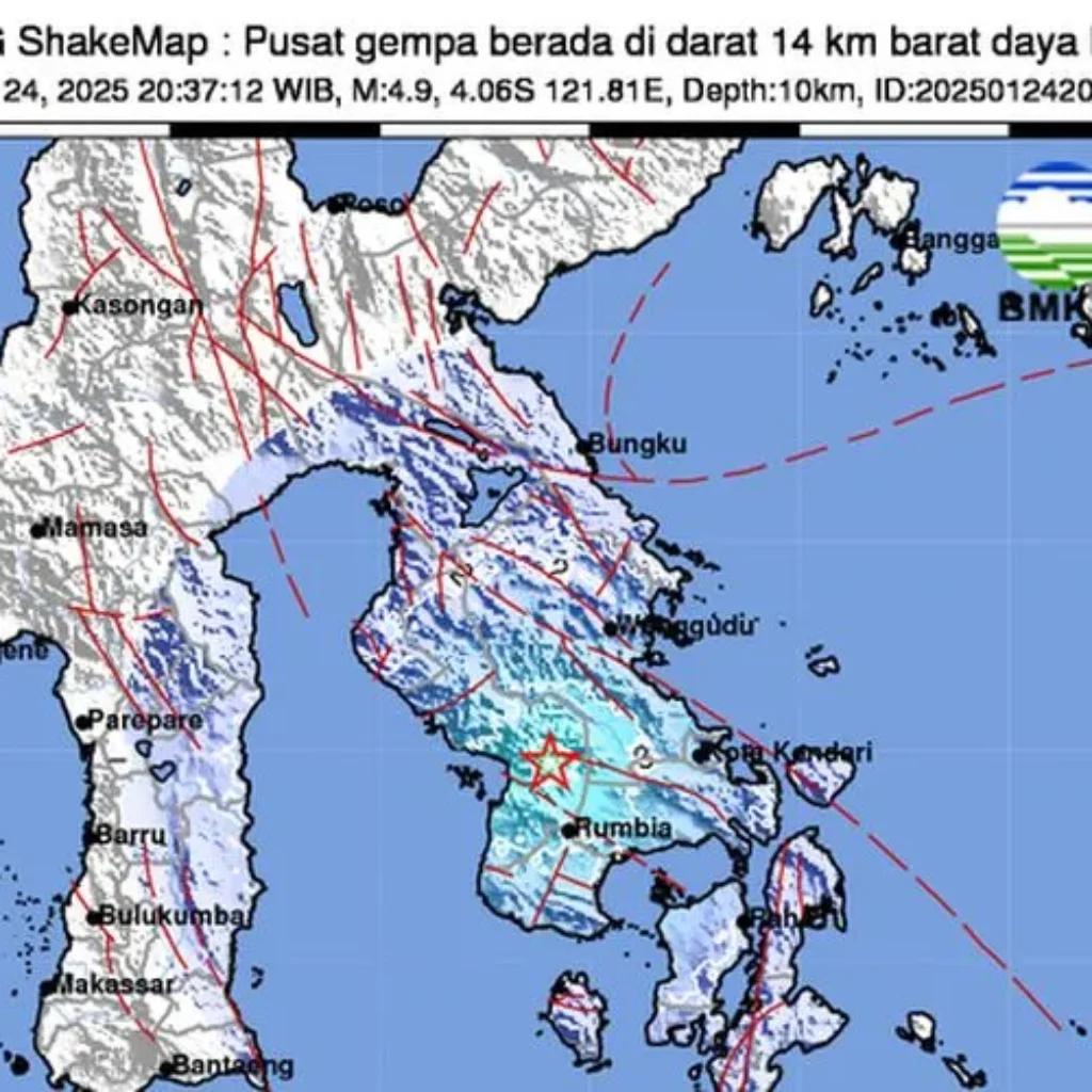 Gempa M4,9 Guncang Kolaka Timur, Warga Berhamburan Selamatkan Diri