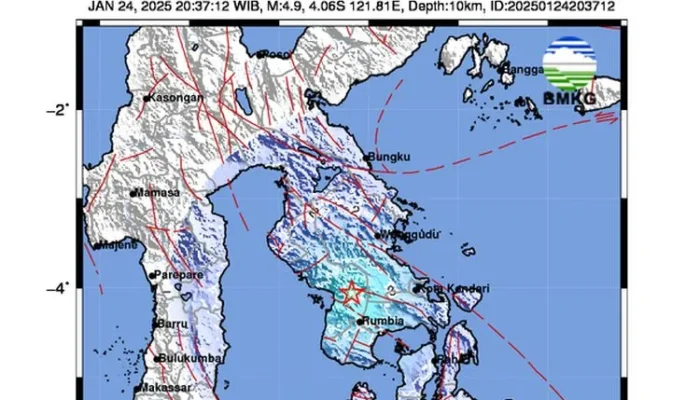 Gempa M4,9 Guncang Kolaka Timur, Warga Berhamburan Selamatkan Diri