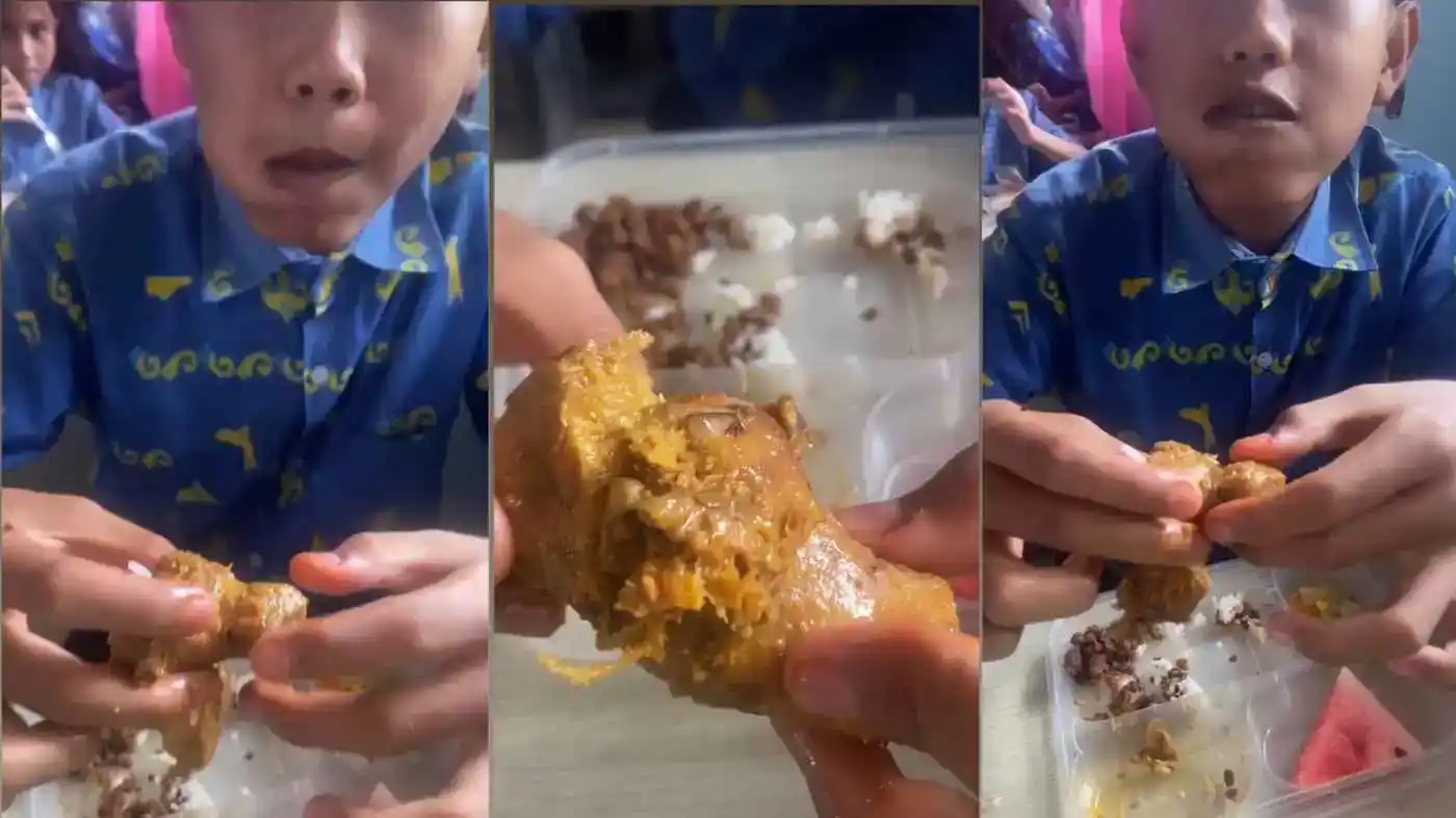 Viral! Bocah Makassar Kritik Menu Makan Bergizi Gratis: "Prabowo Jahe Ku Dapat, Bagaimana Dimakan Ini?"