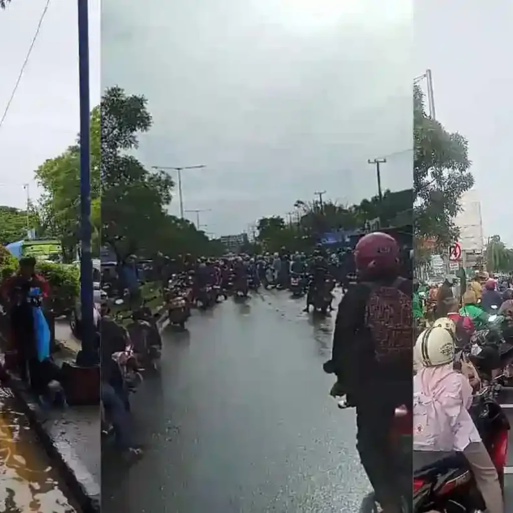 Kemacetan Parah di Jalan Perintis Kemerdekaan Akibat Banjir Depan UIM Makassar