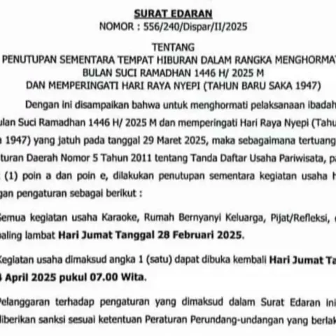 Pemkot Makassar Wajibkan Tempat Hiburan Tutup Selama Ramadan, Ini Sanksi Bagi Pelanggar! 18 Pemkot Makassar Wajibkan Tempat Hiburan Tutup Selama Ramadan, Ini Sanksi Bagi Pelanggar!