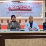 Konferensi pers RS Bhayangkara Makassar terkait dugaan kebocoran hasil visum NR