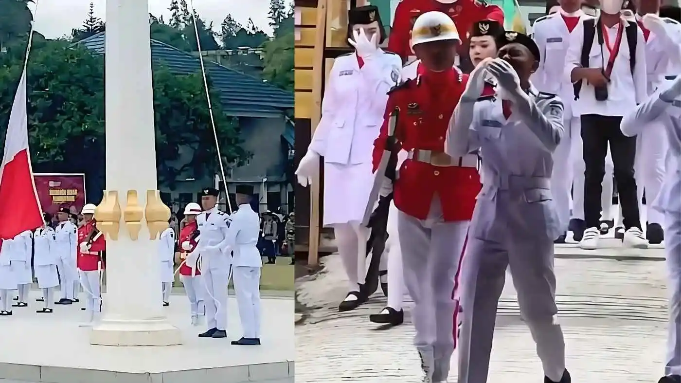 Viral Bendera Merah Putih Terbalik di Mamasa Bupati Welem Sambolangi Meminta Maaf