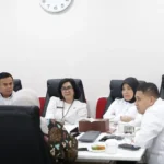 Wali Kota Makassar Munafri Arifuddin menerima audiensi Direktur Pelayanan BPJS Ketenagakerjaan di Balai Kota.