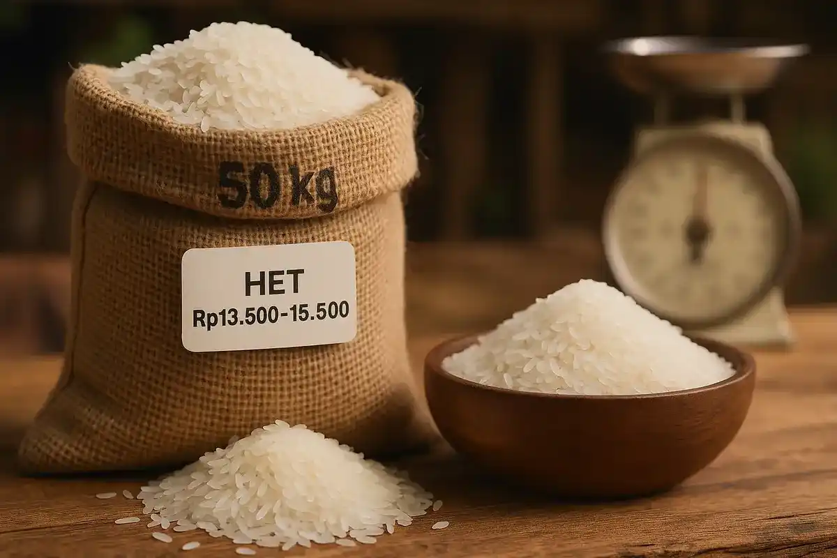 Bapanas Naikkan HET Beras Sulsel Medium Rp13.500 Premium Rp14.900 1 Ilustrasi beras SPHP dan HET Bapanas di Sulsel 15 September 2025