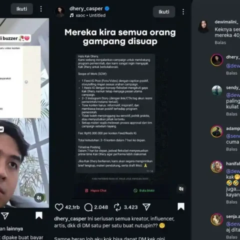 Viral Influencer Ditawari Jadi Buzzer Ajakan Damai Rp150 Juta
