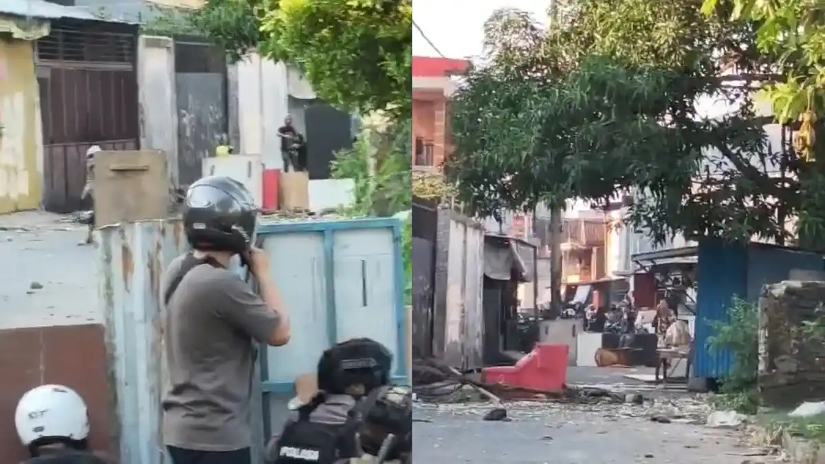 Perang Antarwarga di Tallo Makassar, Polisi Diserang Busur dan Satu Mobil Dibakar 1 perang antarwarga Makassar Tallo 22 September 2025