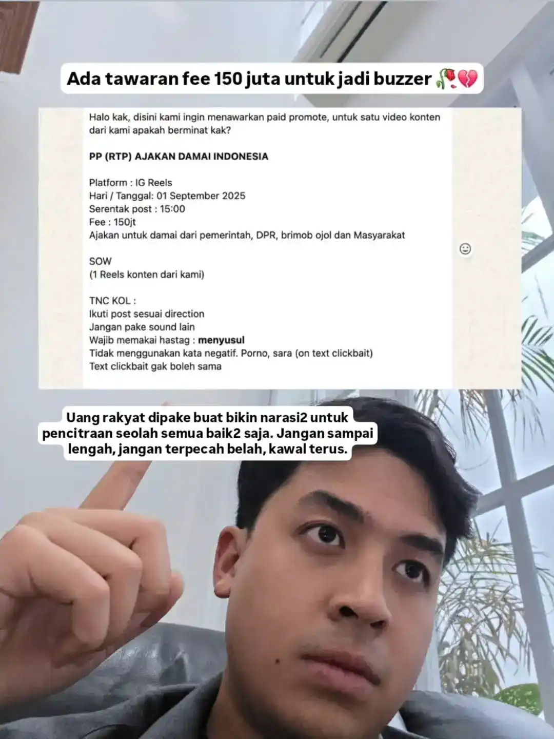 Viral Influencer Ditawari Jadi Buzzer Ajakan Damai Rp150 Juta 2 Viral Influencer Ditawari Jadi Buzzer Ajakan Damai Rp150 Juta