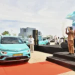 Peluncuran taksi listrik Makassar Green SM di CPI 15 September 2025