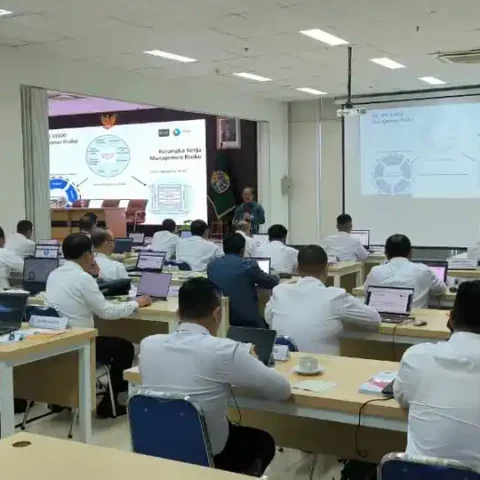 Peserta Pelatihan Manajemen Risiko QRMP 2025 Kementerian ATR/BPN di Aula Nusantara BPSDM Cikeas, 28 Oktober 2025