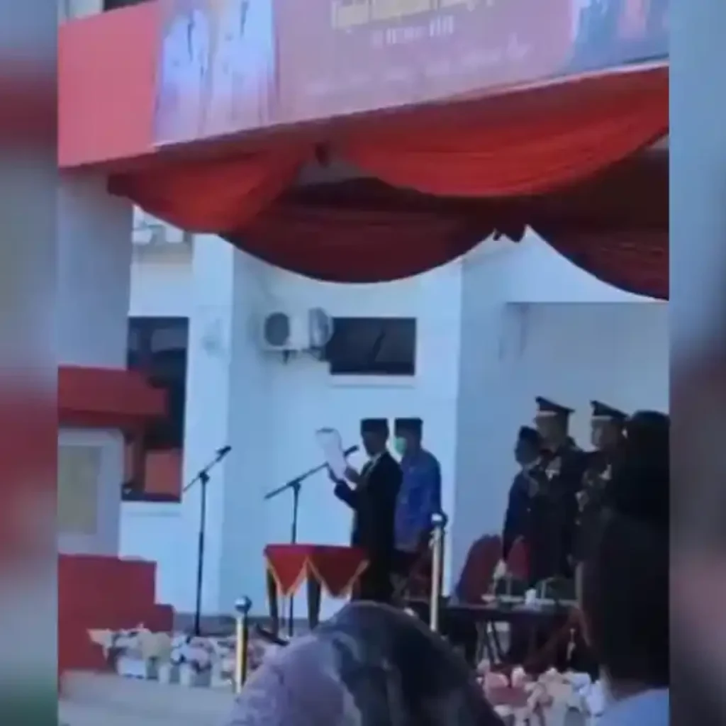 Viral Video Wakil Ketua DPRD Pasangkayu Tergagap Membaca UUD 1945