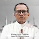 Kepala BPKAD Kota Makassar Muhammad Dakhlan menyampaikan ucapan Selamat Hari Raya Idul Fitri 1446 H dalam poster resmi lembaga