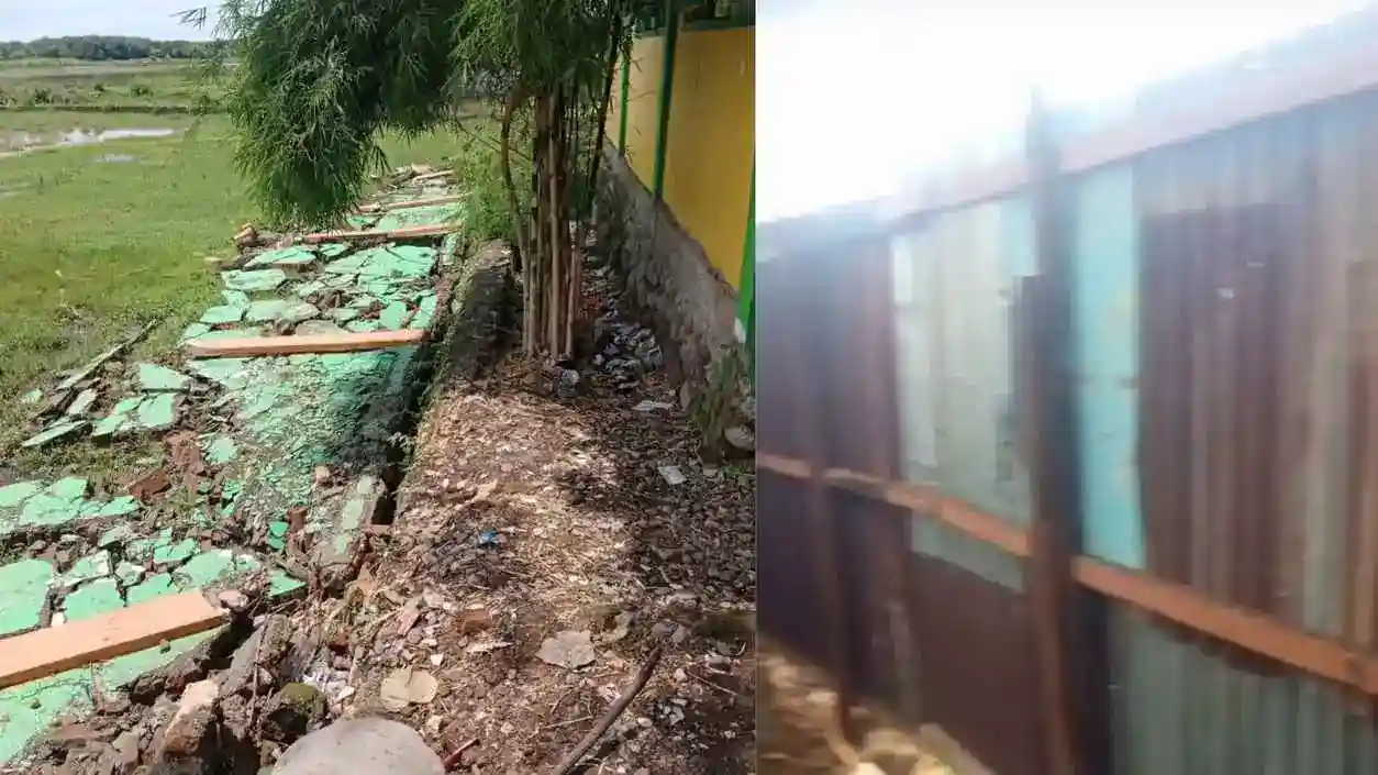 Miris Pagar Sekolah Ambruk 30 Meter di Tamalanrea, Orang Tua Patungan Rp2.500.000 untuk Seng Bekas 3 Puing tembok pagar SD Inpres Lantebung Tamalanrea Makassar roboh sejak 15 November 2025