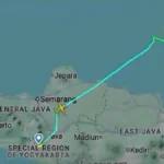 Peta jejak penerbangan pesawat ATR 42-500 PK-THT rute Yogyakarta menuju Makassar sebelum hilang kontak dan ditemukan di Bulusaraung, Sulsel, Januari 2026.