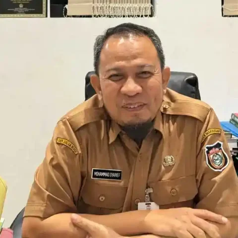 Mohammad Syarief menjelaskan pendaftaran Komisioner BAZNAS Makassar di Kantor Pemkot Makassar, Selasa, 31/03/2026.