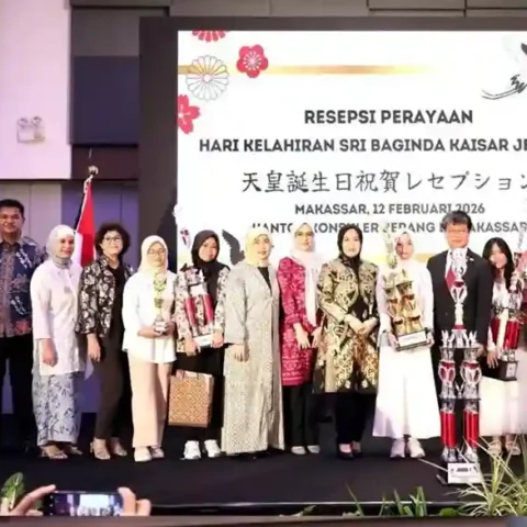 Supratman Hadiri Resepsi Hari Lahir Kaisar Jepang Hotel Claro Makassar