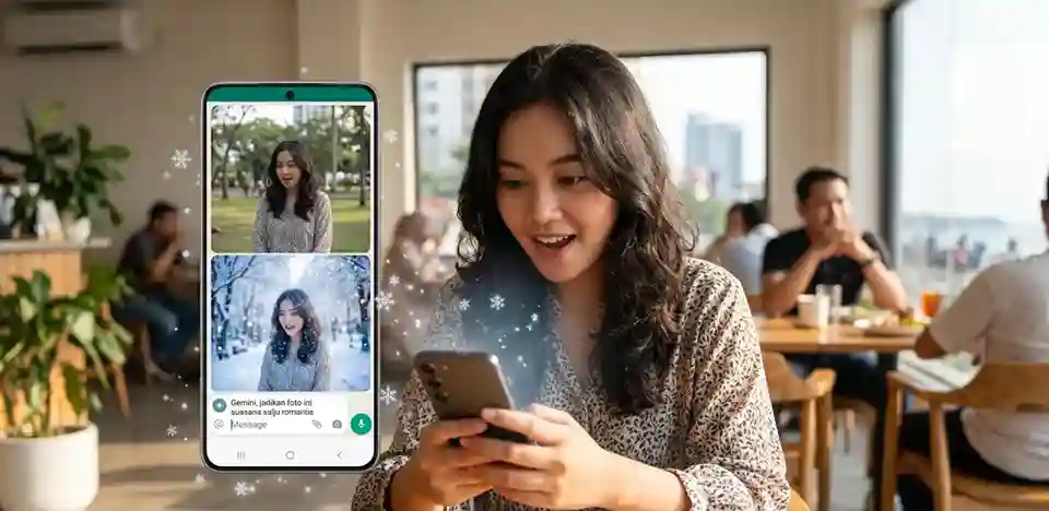 Viral Tren Foto Salju 'First Love': Begini Rahasia Membuatnya Pakai Prompt Gemini AI 1 Viral Tren Foto Salju 'First Love' Begini Rahasia Membuatnya Pakai Prompt Gemini AI
