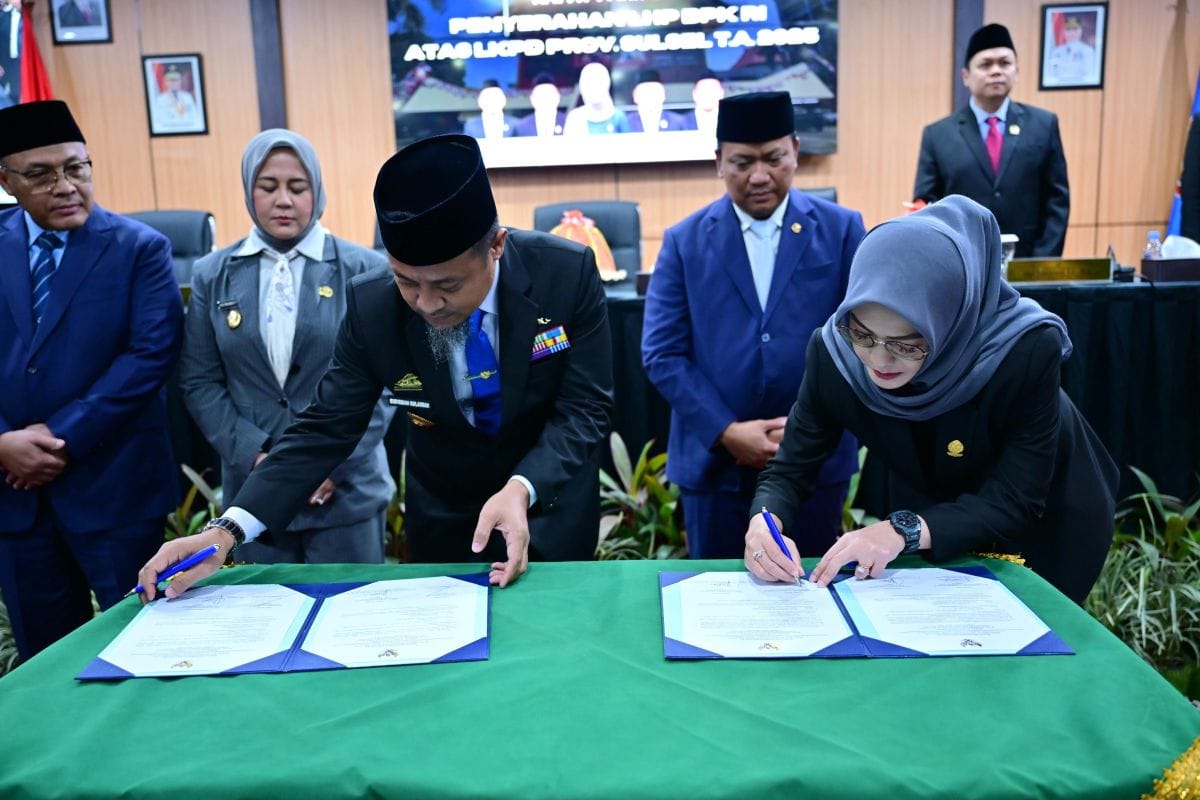 Opini WTP untuk laporan keuangan Pemprov Sulsel 2025 1 Opini WTP untuk laporan keuangan Pemprov Sulsel 2025