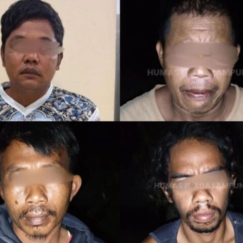 Empat Pelaku Pembunuhan Tapir Langka di Lampung Ditangkap