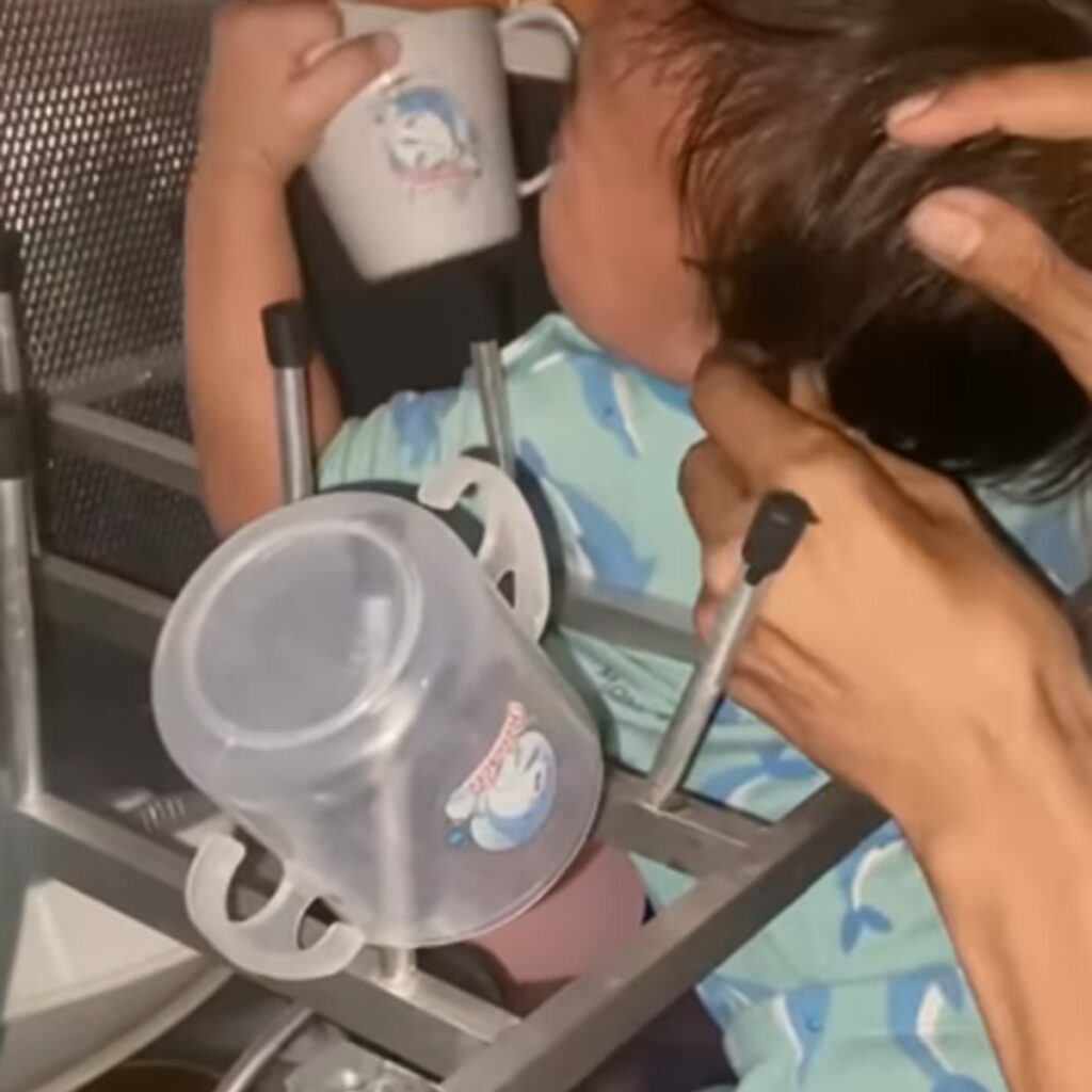 Viral Bocah Nyangkut di Lemari Piring, Netizen Sebut Main Petak Umpet Naik Level