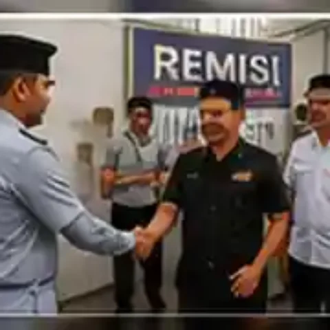 Ilustrasi AI realistis penyerahan remisi warga binaan di Sulawesi Selatan