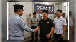 Gubernur Andi Sudirman Apresiasi Remisi Ribuan Warga Binaan Sulsel di Lapas Kelas I Makassar 1 Ilustrasi AI realistis penyerahan remisi warga binaan di Sulawesi Selatan