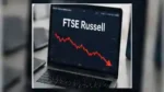 Ilustrasi AI realistis indeks FTSE Russell dan pasar saham Indonesia