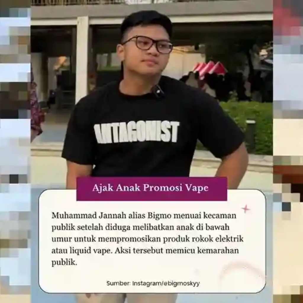 Perusahaan Vape Tazelab Putus Kerja Sama dengan Bigmo Usai Dugaan Libatkan Anak dalam Promosi