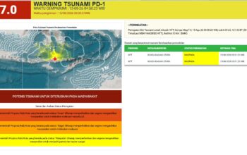 BMKG Terbitkan Peringatan Dini Tsunami NTT, Gempa M 7,0 Terasa Hingga Makassar 3 BMKG Terbitkan Peringatan Dini Tsunami NTT, Gempa M 7,0 Terasa Hingga Makassar