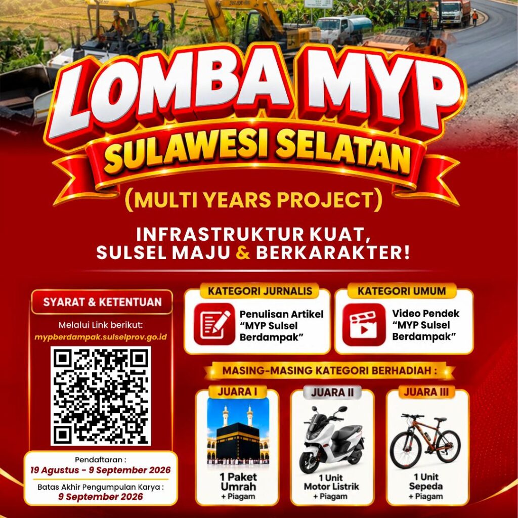 Diskominfo-SP Sulsel Gelar Lomba MYP Ajukan Jurnalis dan Masyarakat Ceritakan Dampak Infrastruktur