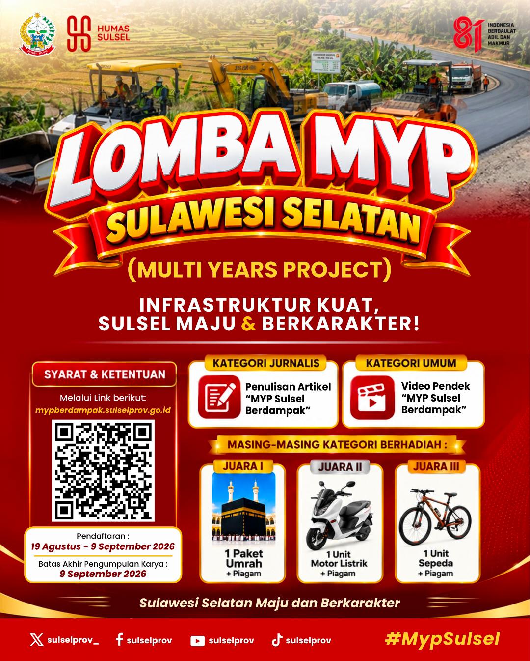 Diskominfo-SP Sulsel Gelar Lomba MYP Ajukan Jurnalis dan Masyarakat Ceritakan Dampak Infrastruktur 1 Diskominfo-SP Sulsel Gelar Lomba MYP Ajukan Jurnalis dan Masyarakat Ceritakan Dampak Infrastruktur