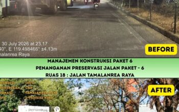 Jalan Tamalanrea Raya Mulai Diaspal Lewat Program MYP Pemprov Sulsel