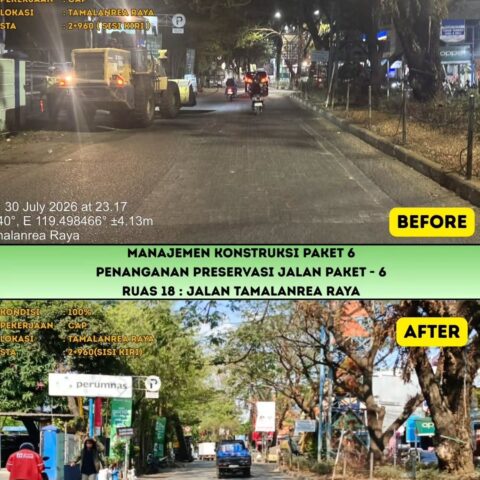 Jalan Tamalanrea Raya Mulai Diaspal Lewat Program MYP Pemprov Sulsel