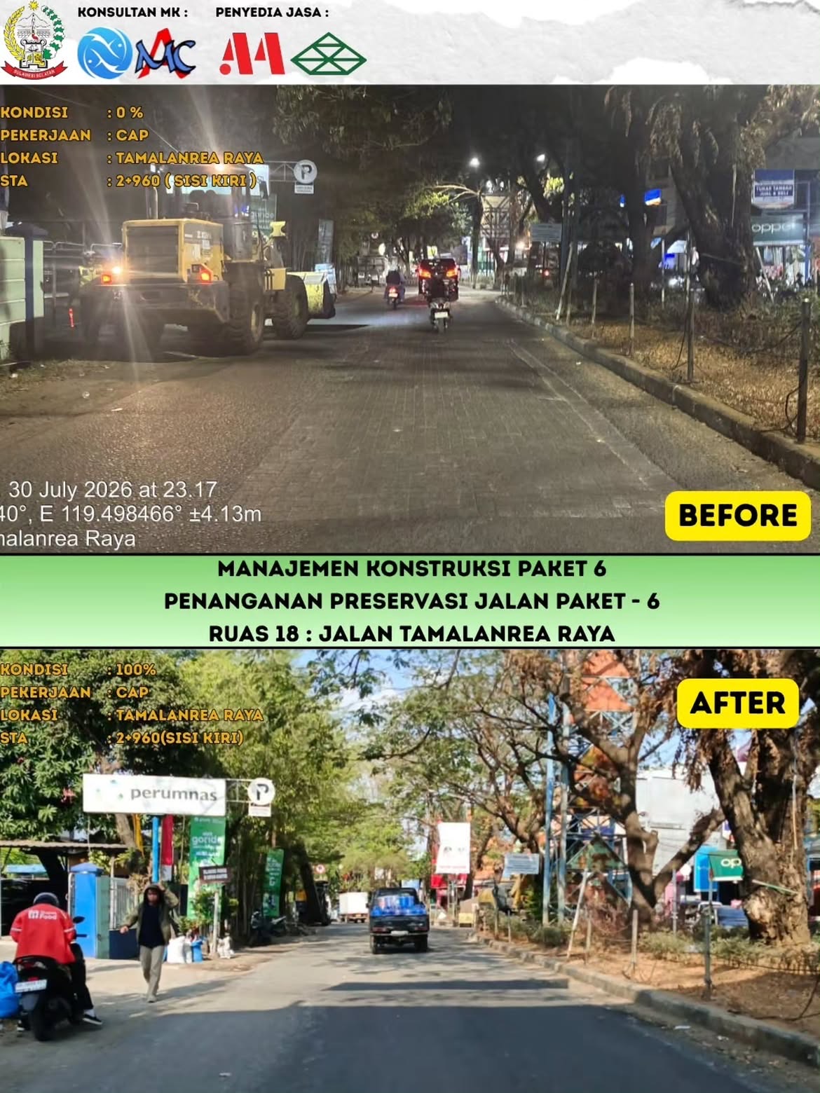 Jalan Tamalanrea Raya Mulai Diaspal Lewat Program MYP Pemprov Sulsel 1 Jalan Tamalanrea Raya Mulai Diaspal Lewat Program MYP Pemprov Sulsel