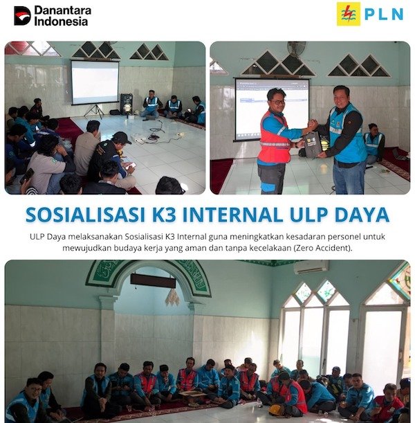 PLN ULP Daya Gelar Sosialisasi K3 Internal demi Target Zero Accident 1 PLN ULP Daya Gelar Sosialisasi K3 Internal demi Target Zero Accident