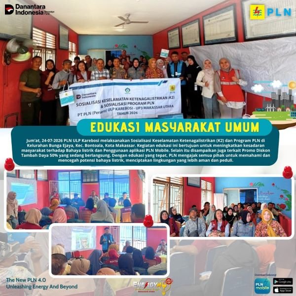 PLN ULP Karebosi Sosialisasi K3 dan Promo Tambah Daya 50% di Bungaejaya 1 PLN ULP Karebosi Sosialisasi K3 dan Promo Tambah Daya 50% di Bungaejaya