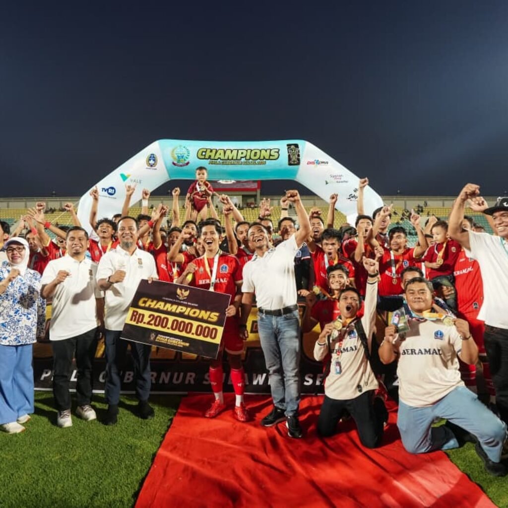 Bone Juara Piala Gubernur Sulsel Cup 2026, Gubernur Serahkan Trofi dan Hadiah Rp200 Juta