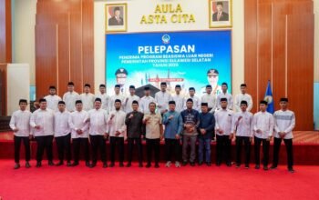 Gubernur Sulsel Lepas 28 Penerima Beasiswa Luar Negeri 2026