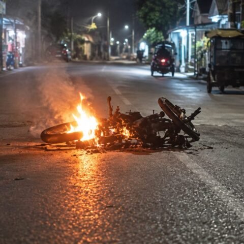 Makassar Tak Aman? Sejoli Diancam Busur, Motor Ditemukan Terbakar di Jalan Dangko
