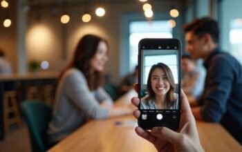 Ilustrasi efek Pixel untuk menyamarkan wajah di Instagram Stories