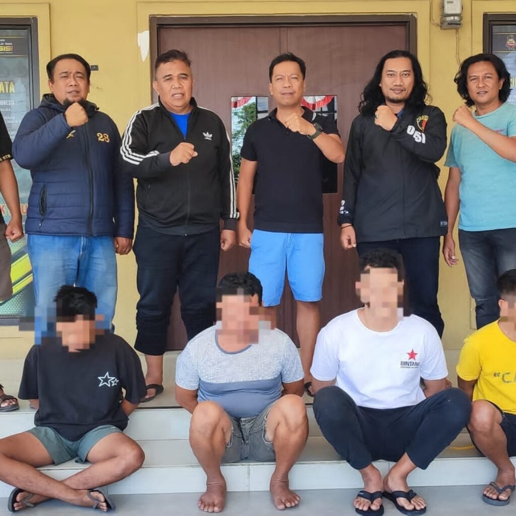 Polsek Lau Amankan Empat Terduga Pelaku Pencurian Tiga Ekor Sapi