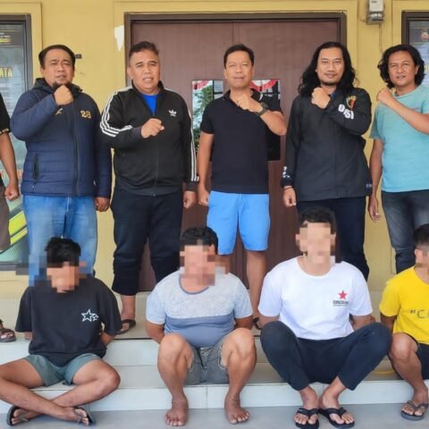 Polsek Lau Amankan Empat Terduga Pelaku Pencurian Tiga Ekor Sapi