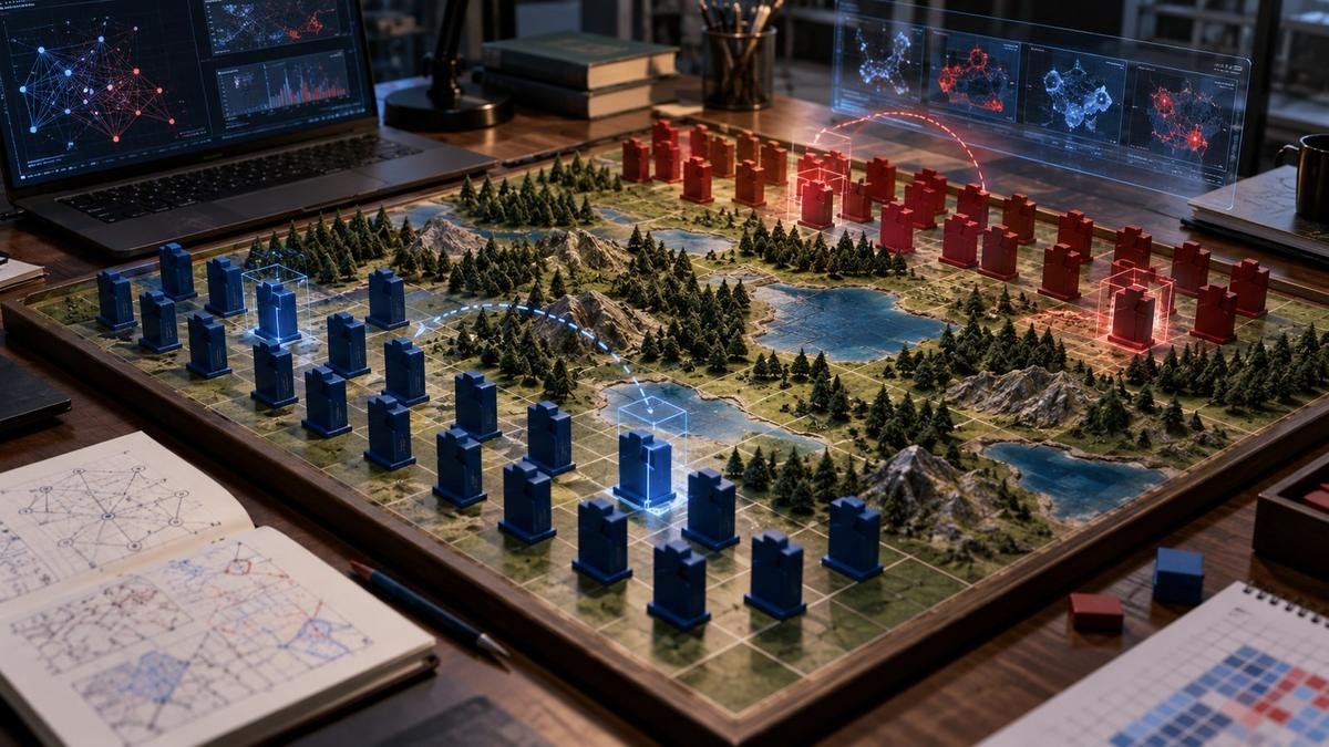 Ataraxos Kalahkan Juara Stratego dengan Skor 15-1-4 1 Ilustrasi kecerdasan buatan menganalisis permainan strategi dengan informasi tersembunyi