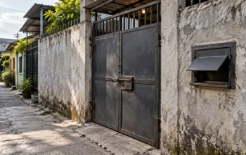 Pintu Baja di Kampung Borta Kembali Berdiri Seusai Dibongkar Polisi, Ada Loket yang Diduga untuk Jual Sabu 7 Ilustrasi pintu baja dan loket di kawasan Borta