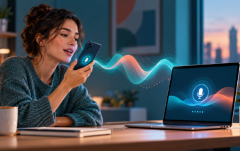 Cara Menggunakan ChatGPT Voice di HP dan Browser 6 Ilustrasi pengguna memakai fitur percakapan suara AI di ponsel dan browser