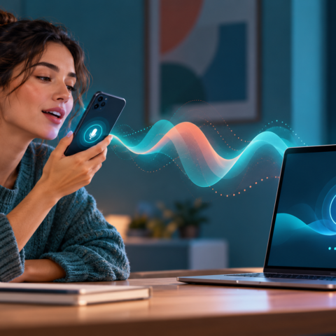 Cara Menggunakan ChatGPT Voice di HP dan Browser 13 Ilustrasi pengguna memakai fitur percakapan suara AI di ponsel dan browser